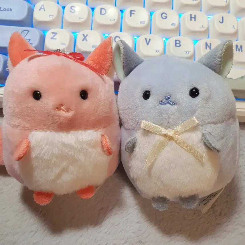 모찌후와 친칠라 인형 키링 가챠 딸기 베리