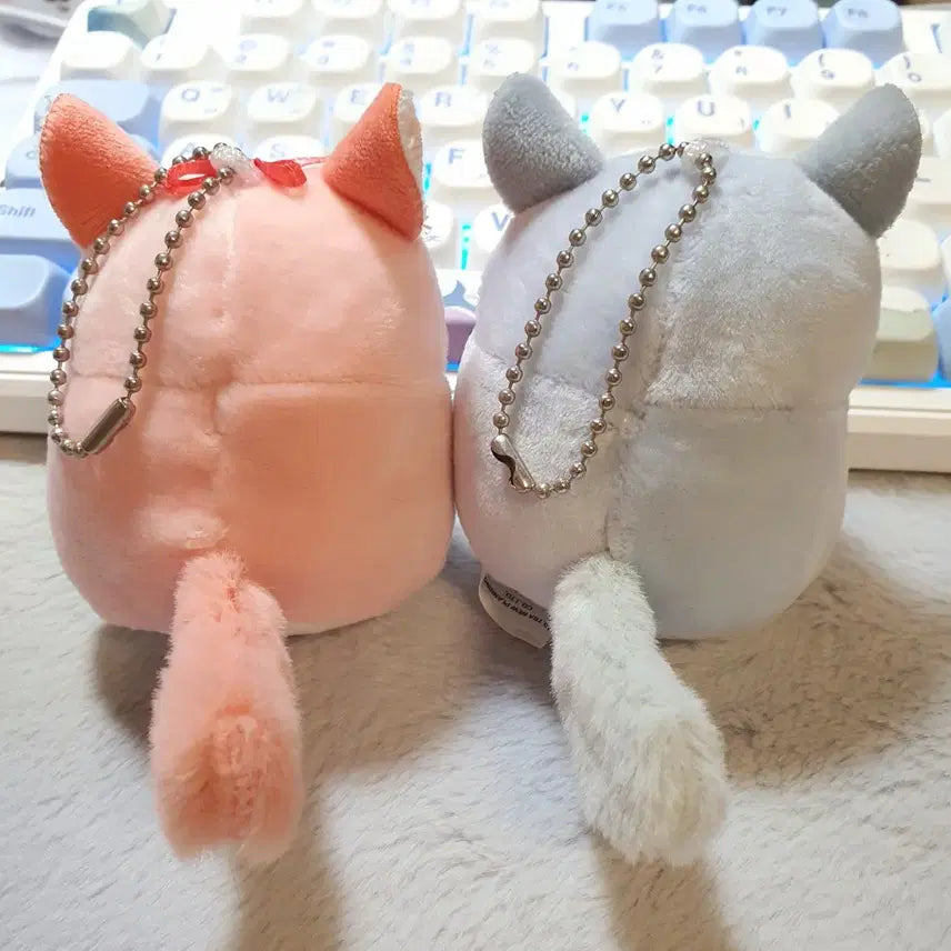 모찌후와 친칠라 인형 키링 가챠 딸기 베리