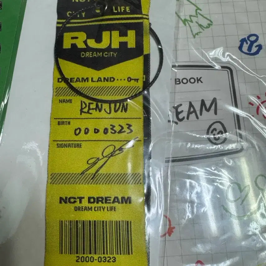 엔시티 드림 코멘터리북 런쥔 네임택 러기지택