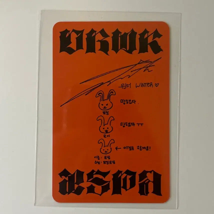 에스파 윈터 더티워크 앨범 포카