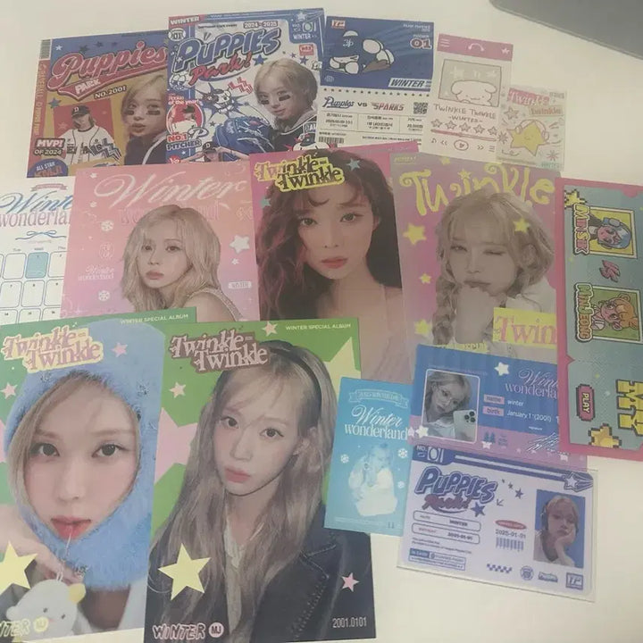 에스파 윈터 생카 굿즈특전 포카 직직이