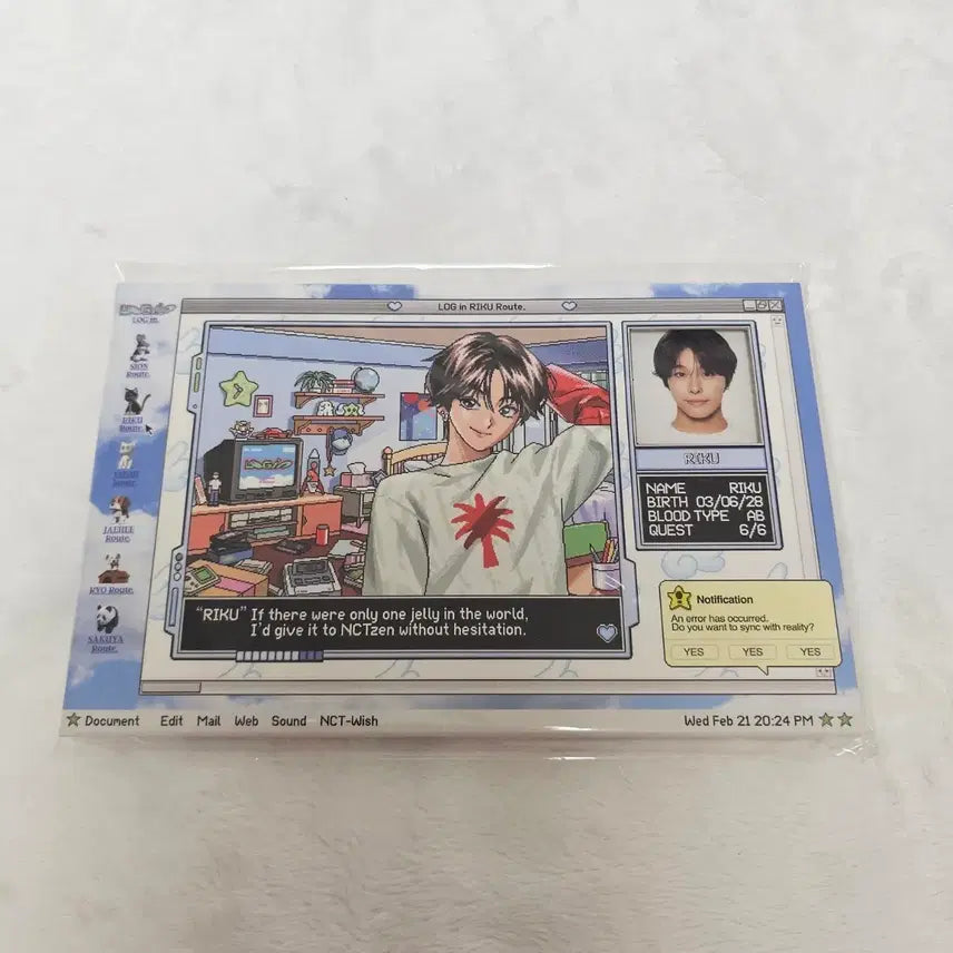 미개봉) 엔시티위시 리쿠 포토 세트 로그인 엠디