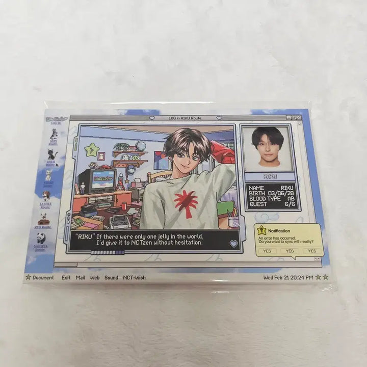 미개봉) 엔시티위시 리쿠 포토 세트 로그인 엠디