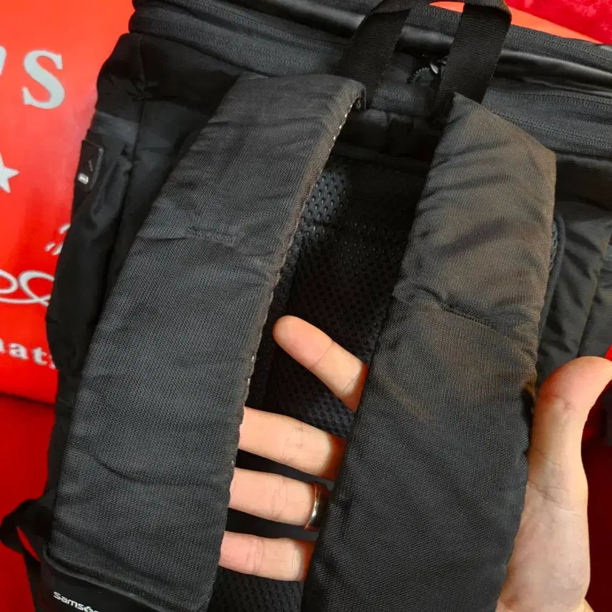 [BUNJANG] Samsonite Red Multi-Pocket Business Casual Backpack / 샘소나이트 레드 멀티포켓 비즈니스캐주얼 백팩