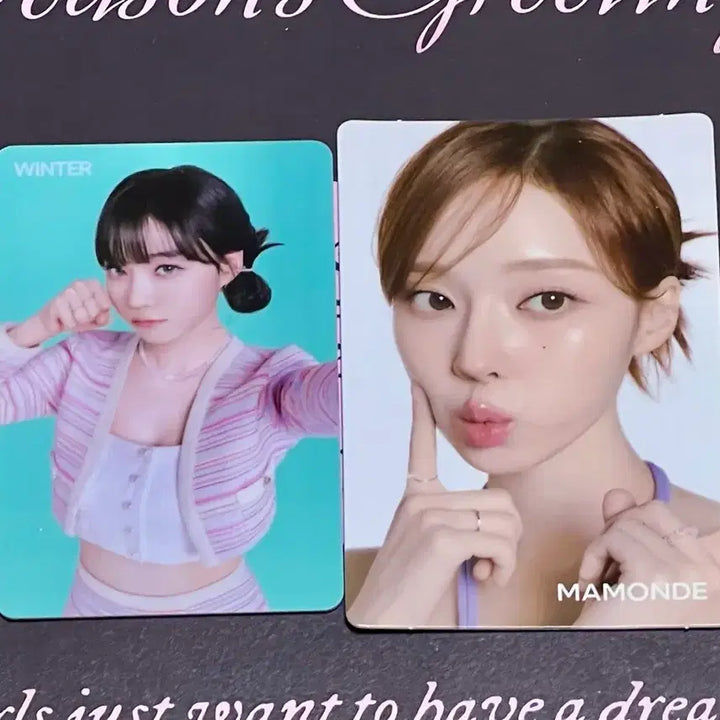 에스파 윈터 포카 2장 일괄 양도 드라마 더티워크 앨포 특전 시그