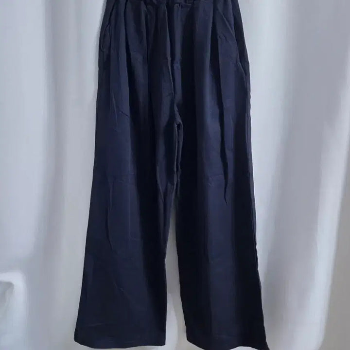 [BUNJANG] New Unisex Elastic Waist Cotton Wide Leg Pants / 밴딩 면와이드팬츠 새옷 (공용가능)