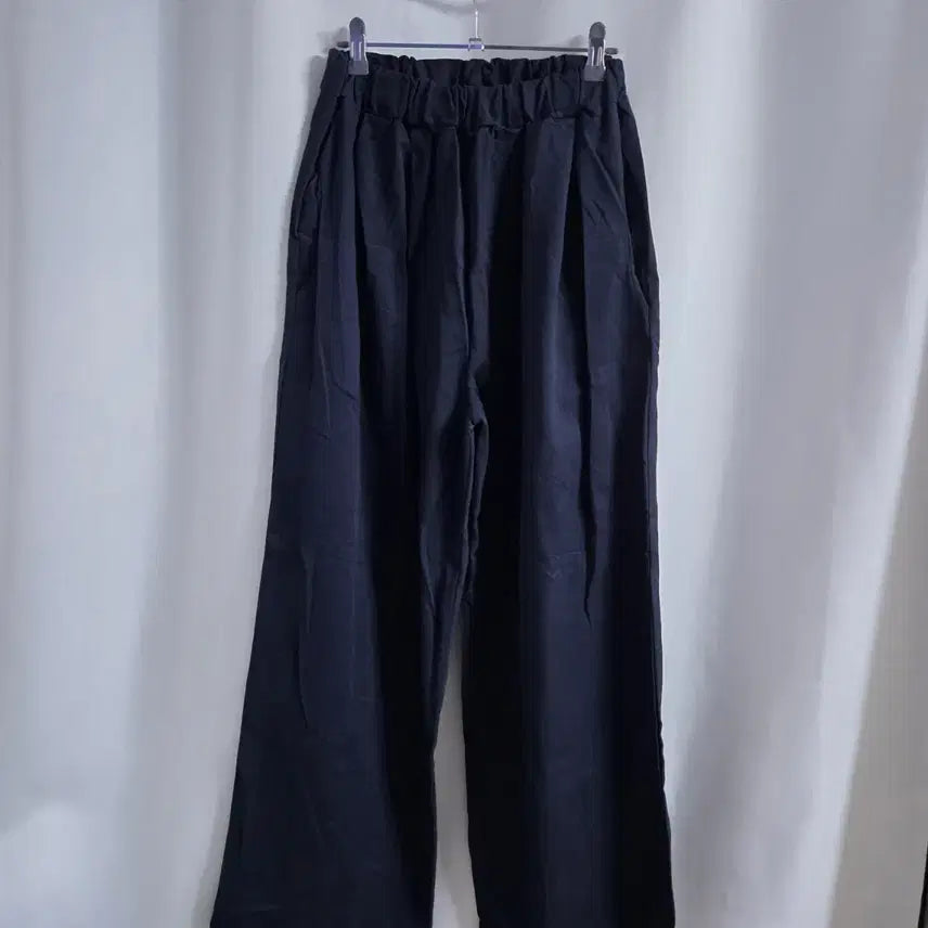 [BUNJANG] New Unisex Elastic Waist Cotton Wide Leg Pants / 밴딩 면와이드팬츠 새옷 (공용가능)