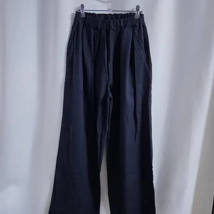[BUNJANG] New Unisex Elastic Waist Cotton Wide Leg Pants / 밴딩 면와이드팬츠 새옷 (공용가능)