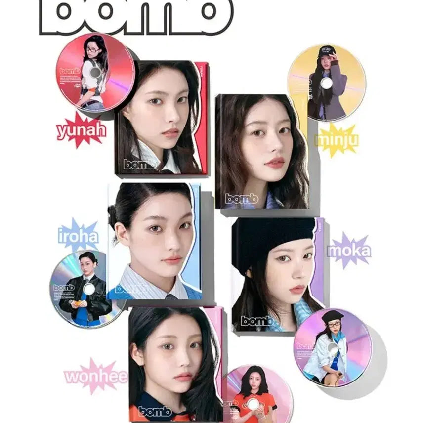 (미개봉,특전O) 아일릿 bomb 글릿 버전 5종 세트