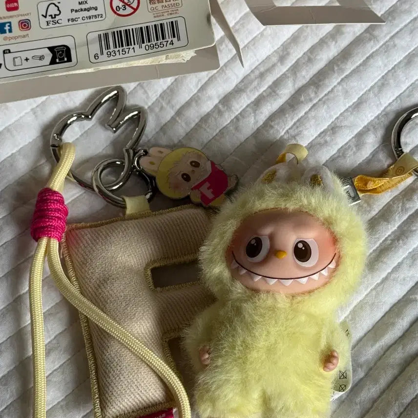 미니 라부부 F 세트 키링 인형 pin for love