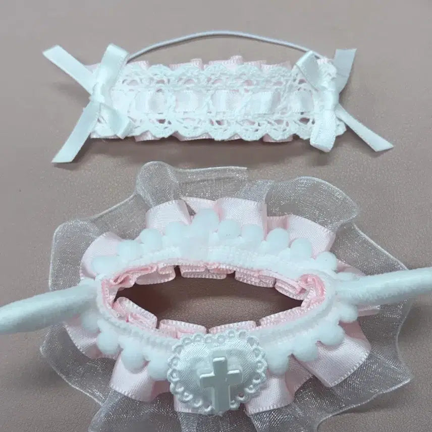 10cm 인형옷 핑크 천사 메이드 세트