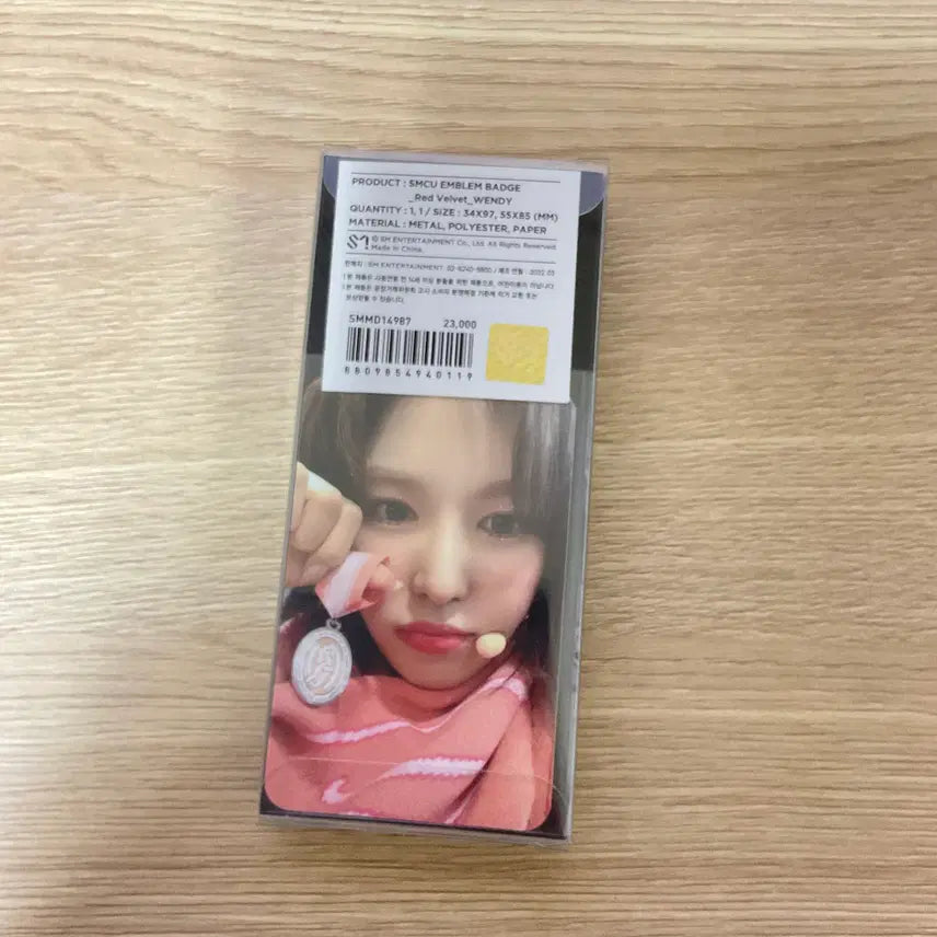 레드벨벳 웬디 광야 smcu 엠블럼 뱃지 포카 포토카드 미개봉
