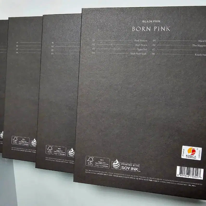 블랙핑크 본핑크 디지팩 4종 세트 풀구성 팝니다.