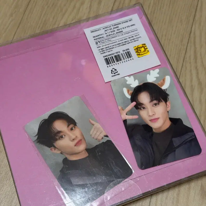 미개봉/원가이하 127 마크 핑크 크리스마스 아크릴 스탠드 세트 엔시티