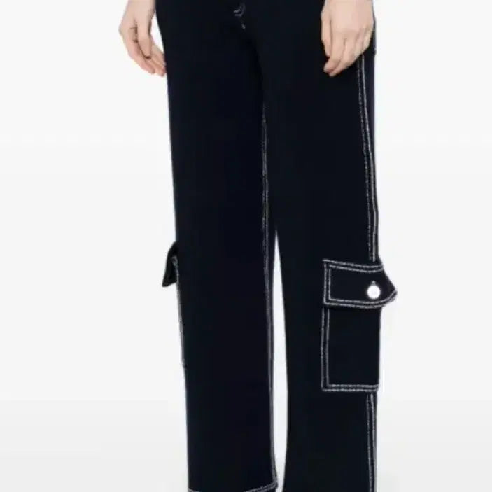 [BUNJANG] Barrie Cashmere Cargo Denim Pants Navy Size M Unisex New / Barrie 캐시미어 카고 데님 팬츠 네이비-M사이즈 새거-남여공용