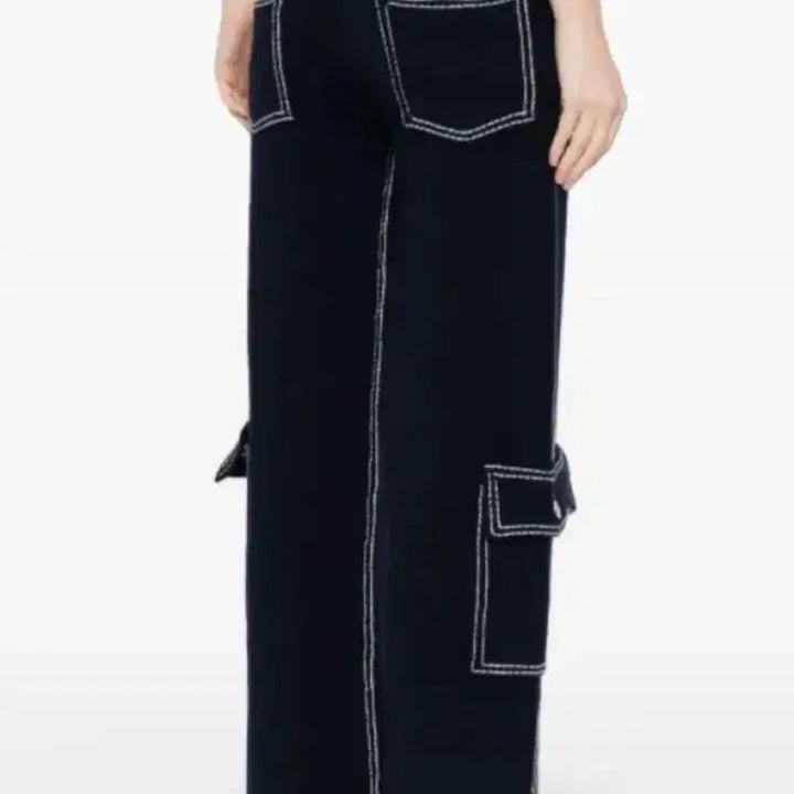 [BUNJANG] Barrie Cashmere Cargo Denim Pants Navy Size M Unisex New / Barrie 캐시미어 카고 데님 팬츠 네이비-M사이즈 새거-남여공용