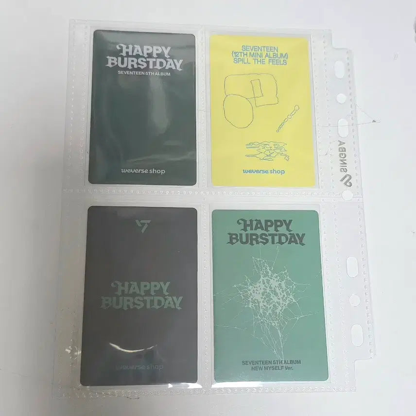 세븐틴 에스쿱스 포토카드 4장 일괄 양도