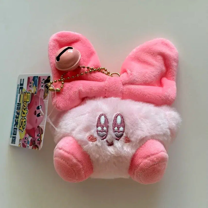 [BUNJANG] Kirby Ribbon Plush Keychain / 리본 커비 인형 키링