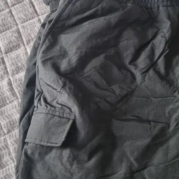 [BUNJANG] Unisex Fleece-Lined Duck Down Padded Pants Black / 남녀공용 장기모 오리털 패딩 팬츠 블랙(새상품)