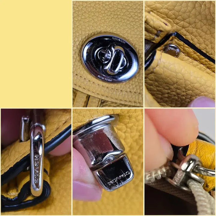 [BUNJANG] Coach Leather Turnlock Backpack Authentic / COACH 코치 레더 가죽 턴락 배낭 백팩 가방 정품