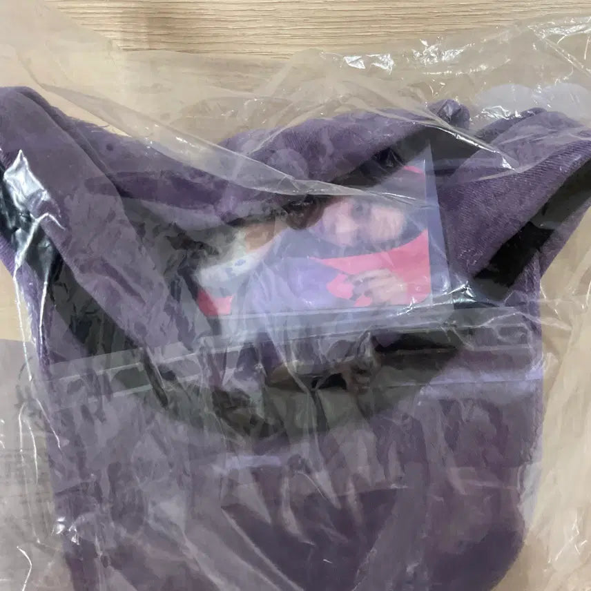 에스파 윈터 오캔디 볼캡 모자 포카 포토카드 미개봉 새상품 퍼플 색상