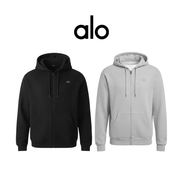 [BUNJANG] Alo Unisex Fleece-Lined Zip Hoodie / [새상품/특가/무료배송] 알로 정품 남여공용 기모 후드집업