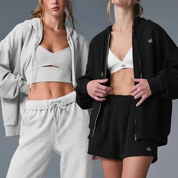 [BUNJANG] Alo Unisex Fleece-Lined Zip Hoodie / [새상품/특가/무료배송] 알로 정품 남여공용 기모 후드집업