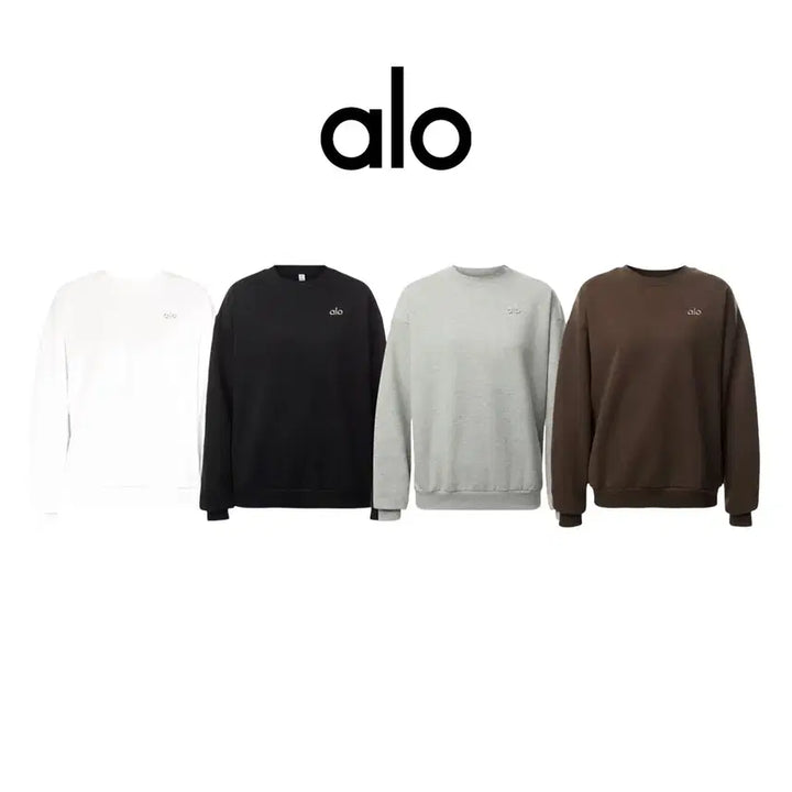 [BUNJANG] Alo Authentic Unisex Fleece Lined Sweatshirt / [새상품/특가/무료배송] 알로 정품 남여공용 기모 맨투맨