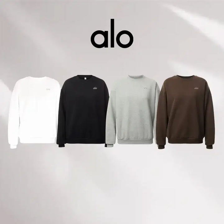[BUNJANG] Alo Unisex Fleece Lined Sweatshirt / [새상품/무료배송/특가] 알로 정품 남여공용 기모 맨투맨