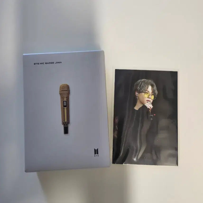 방탄 bts 마이크 뱃지 포토카드 지민