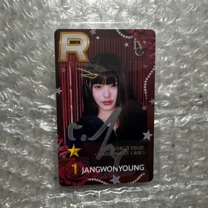 아이브 장원영 슈스쉽 월드투어 한정 친필싸인 포토카드