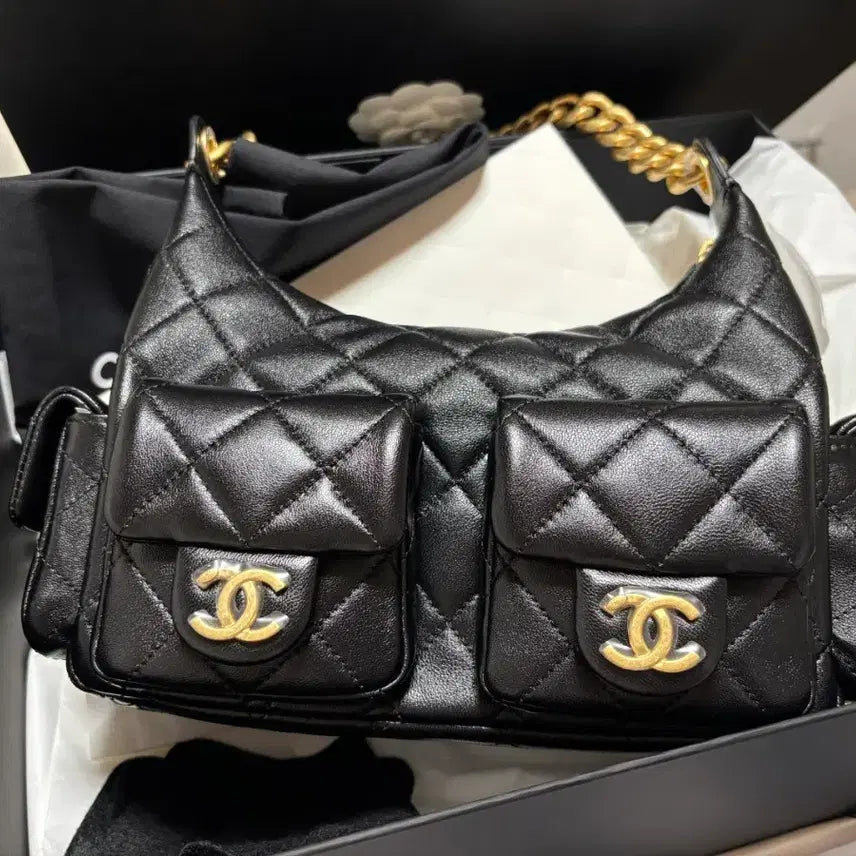 [BUNJANG] Chanel 25C New Cruise Hobo Bag Black AS5339 / 샤넬 25C NEW 크루즈 호보백 블랙 AS5339