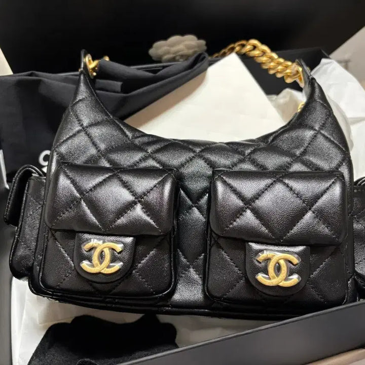 [BUNJANG] Chanel 25C New Cruise Hobo Bag Black AS5339 / 샤넬 25C NEW 크루즈 호보백 블랙 AS5339