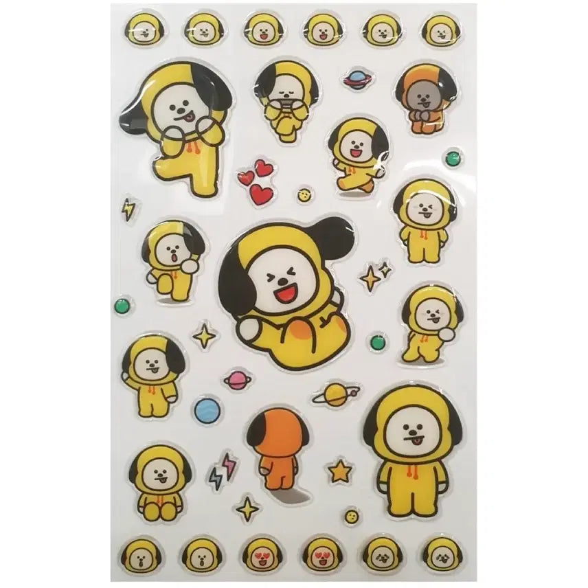 방탄소년단 지민 BT21 치미 에폭시 스티커 라인프렌즈 모노폴리