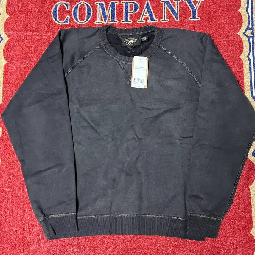 [BUNJANG] RRL French Terry Black Sweatshirt / RRL 프렌치테리 블랙 맨투맨 스웻셔츠