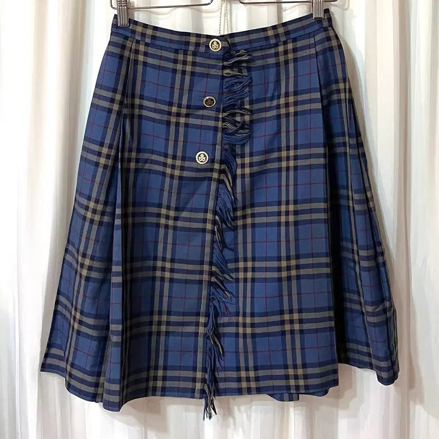 [BUNJANG] Blue Check Skirt / 블루 체크 스커트 보플있음