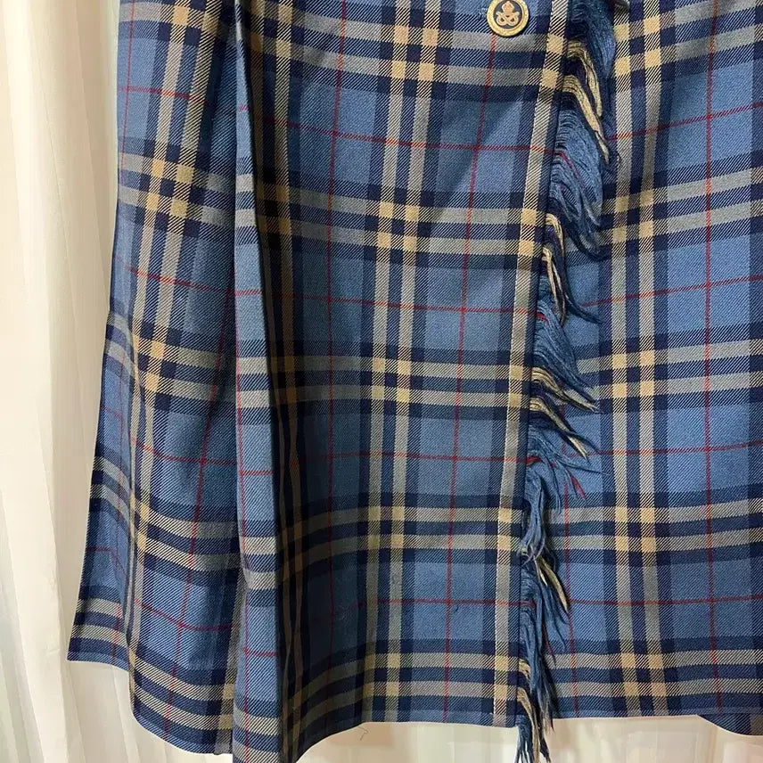 [BUNJANG] Blue Check Skirt / 블루 체크 스커트 보플있음