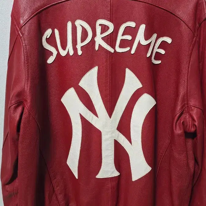 [BUNJANG] Supreme Yankees Leather Jacket / 슈프림양키즈레더자켓