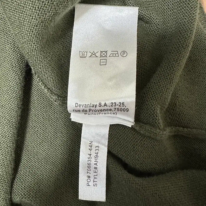 [BUNJANG] Lacoste Cotton Half Zip Up Knit Olive Size 4 / Lacoste 라코스테 코튼 하프 집업 니트 올리브색상 4사이즈