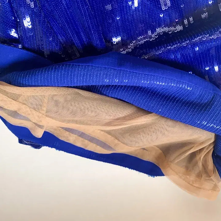 [BUNJANG] MSGM Sequin Embellished T-shirt / MSGM 블루 시퀸 스팽글 여성 반팔 티셔츠 S사이즈