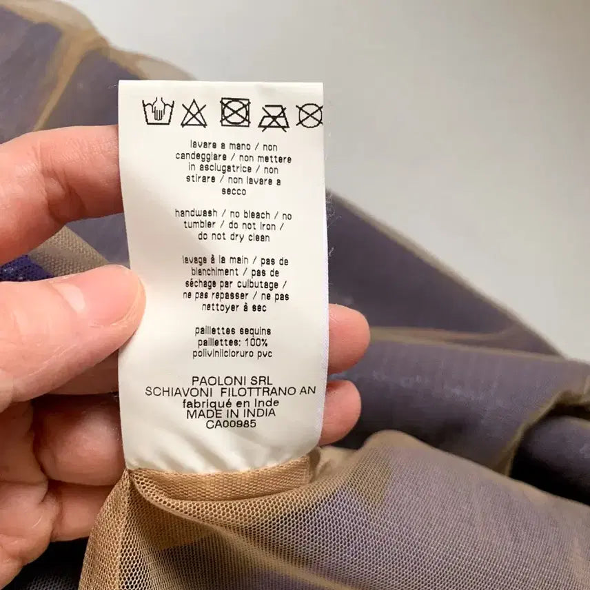 [BUNJANG] MSGM Sequin Embellished T-shirt / MSGM 블루 시퀸 스팽글 여성 반팔 티셔츠 S사이즈