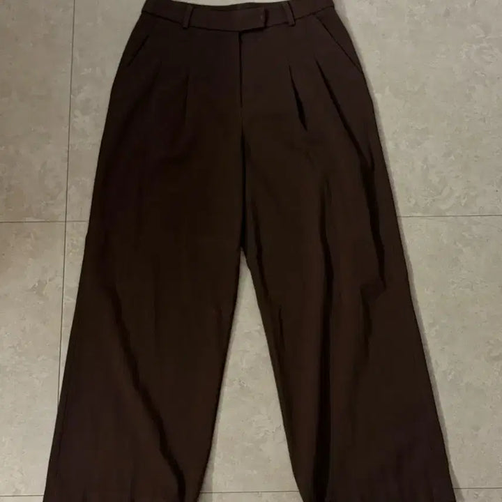 [BUNJANG] MIXXO Brown Wide-Leg Pants / 미쏘 MIXXO 브라운 와이드 슬랙스 팬츠