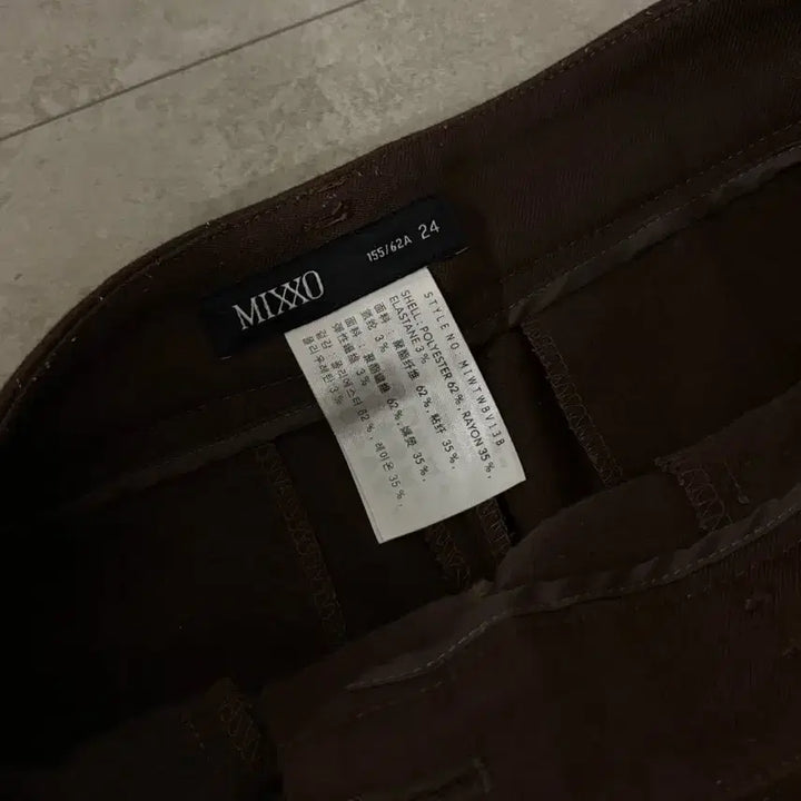 [BUNJANG] MIXXO Brown Wide-Leg Pants / 미쏘 MIXXO 브라운 와이드 슬랙스 팬츠