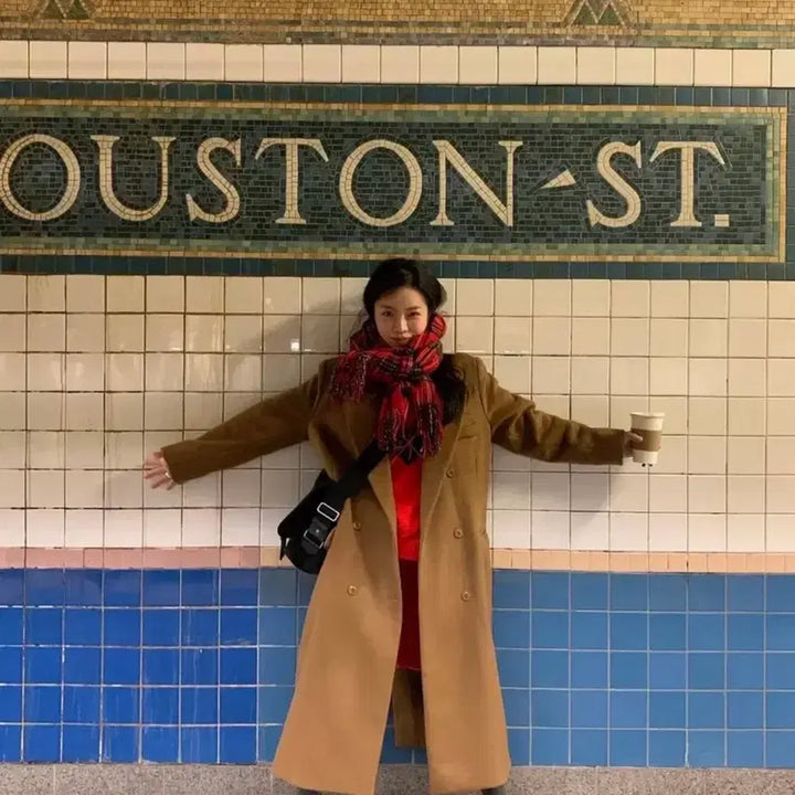 [BUNJANG] Without Summer Classic Double Wool Coat Brown / (최종가) 위드아웃썸머 클래식 더블 울코트 브라운