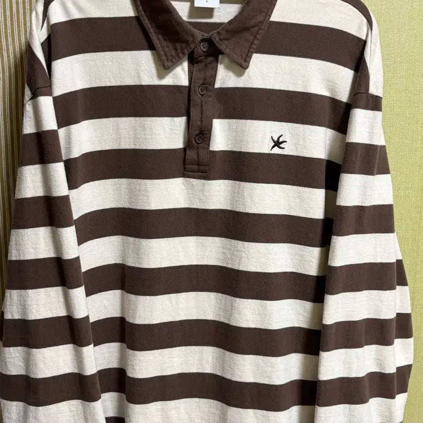 [BUNJANG] The Coldest Moment Rugby Long Sleeve (Brown, L) / 더콜디스트모먼트 럭비 롱슬리브 브라운 L