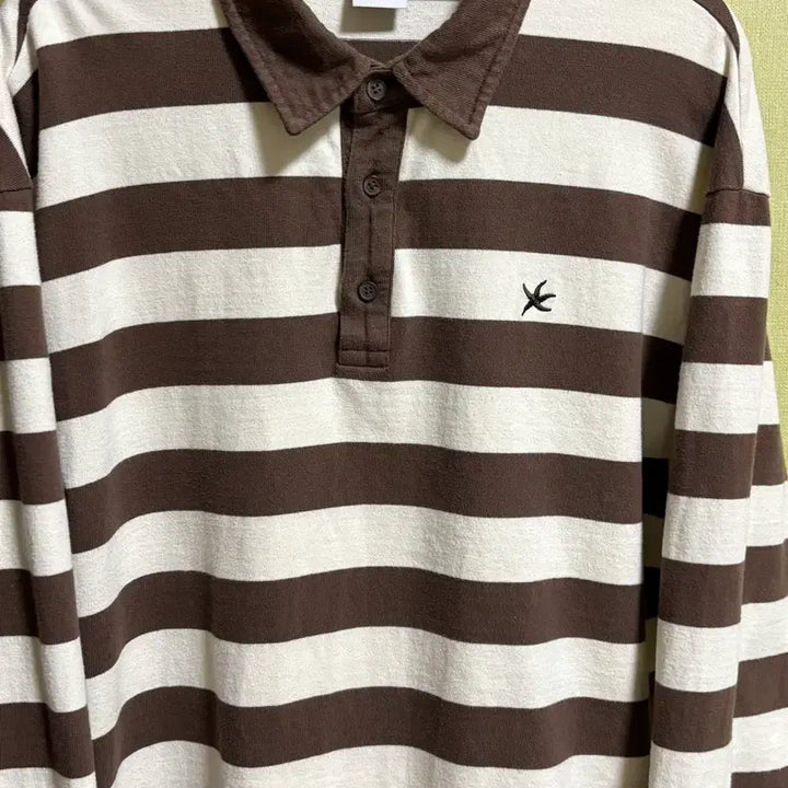 [BUNJANG] The Coldest Moment Rugby Long Sleeve (Brown, L) / 더콜디스트모먼트 럭비 롱슬리브 브라운 L