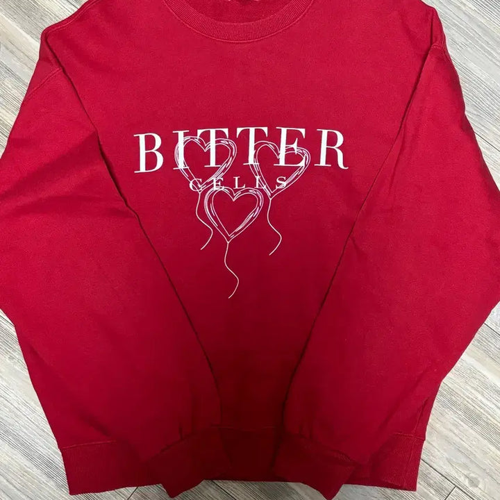 [BUNJANG] Bittersales Heart Balloon Sweatshirt (Size 2, Unlined) / 비터셀즈 하트 벌룬 스웻 맨투맨(2사이즈, 기모X)