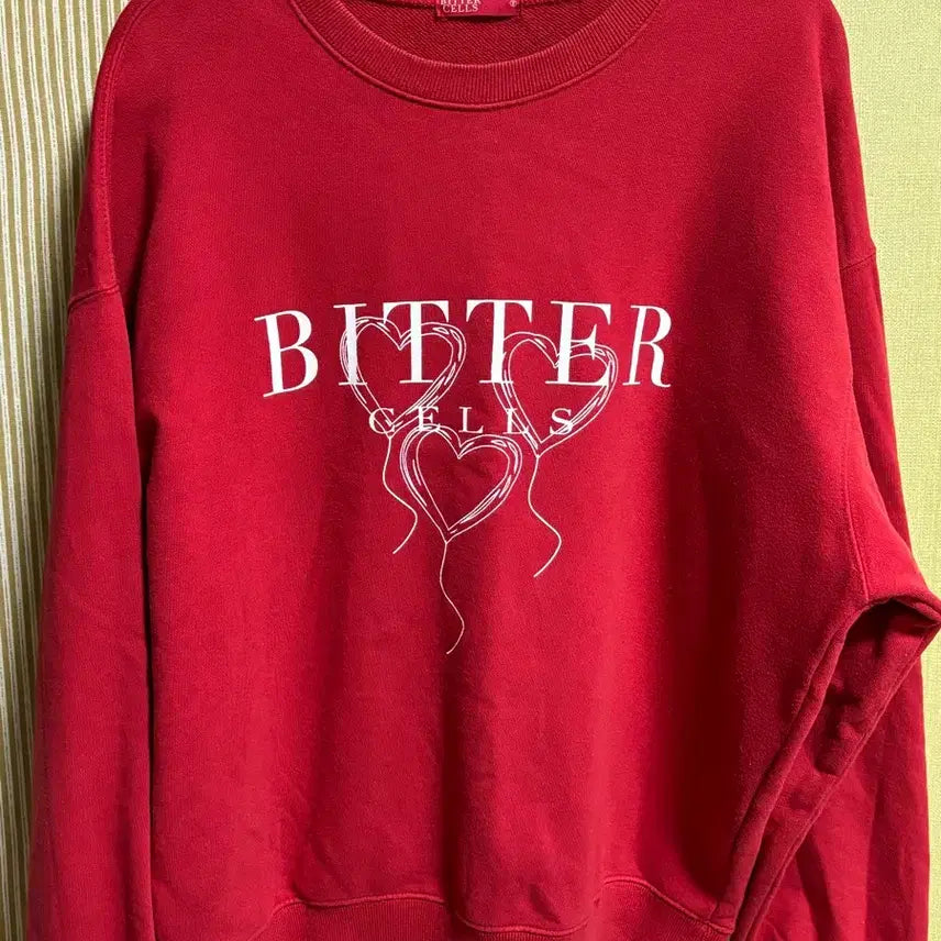 [BUNJANG] Bittersales Heart Balloon Sweatshirt (Size 2, Unlined) / 비터셀즈 하트 벌룬 스웻 맨투맨(2사이즈, 기모X)