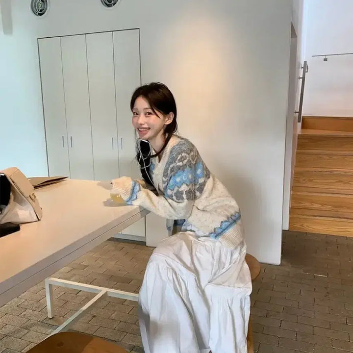 [BUNJANG] Snowflake Knit / 눈꽃니트