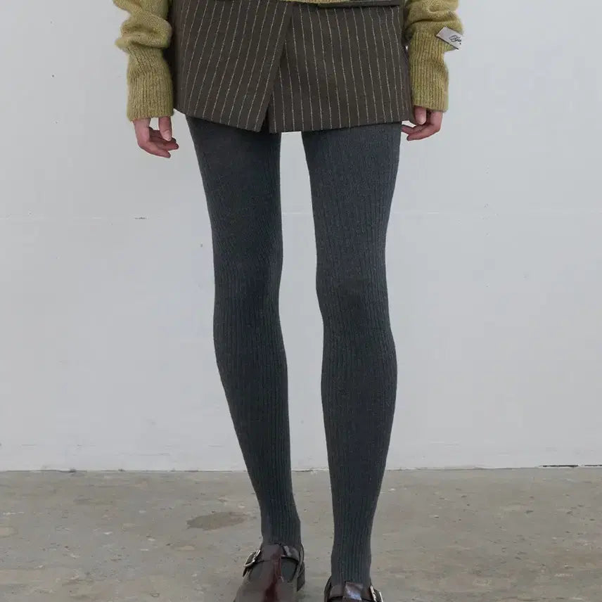 [BUNJANG] Pin Stripe Wrap Shorts Khaki Brown / 기준 Pin Stripe Wrap Shorts Khaki Brown